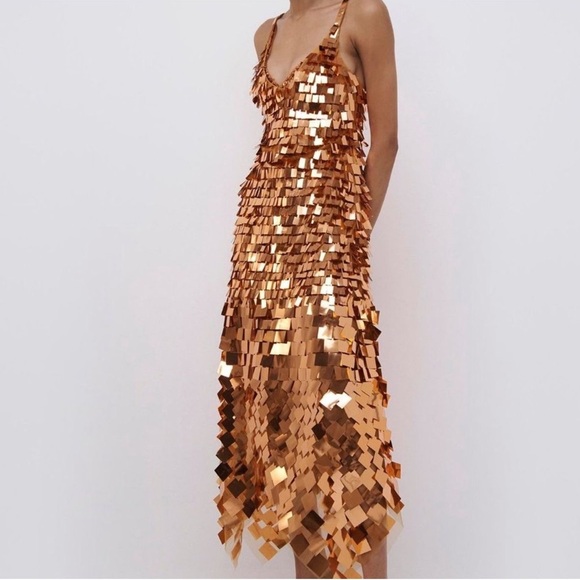 NWT Jonathan Simskhai Indra Sequin Midi Dress Size 4 - Picture 1 of 15